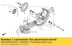 Aqui você pode pedir o falou conjunto a (dentro) em Honda , com o número da peça 06440MEG000: