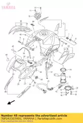 grafische set 1 van Yamaha, met onderdeel nummer 39P242303000, bestel je hier online: