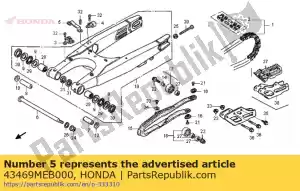 honda 43469MEB000 gids, remslang - Onderkant