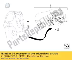 bmw 71607653898 zitbank slot zonder slotcilinder - Onderkant