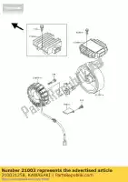 210031258, Kawasaki, stator kawasaki gt z750 p zephyr 750 gt750 , Nieuw