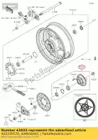 420330570, Kawasaki, accouplement-assy, ??moyeu rr er650ecf kawasaki  er-6f er-6n kle vulcan 650 900 2012 2013 2014 2015 2016 2017 2018 2019 2020 2021, Nouveau