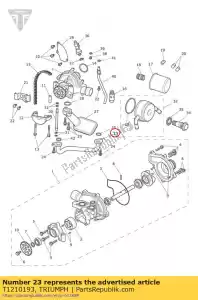 triumph T1210193 alimentazione dell'olio del tubo - Il fondo