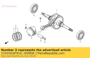 Honda 13101KGF910 pistão (padrão) - Lado inferior