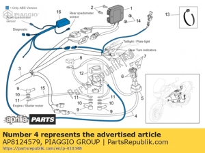 aprilia AP8124579 fuse cable - Bottom side