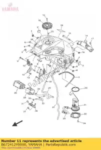 yamaha B672412Y0000 staffa, raccordo serbatoio - Il fondo