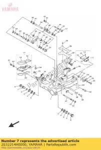 yamaha 2S32214H0000 arbre, pivot 2 - La partie au fond