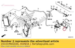 tankreserve van Honda, met onderdeel nummer 19101MKSE00, bestel je hier online:
