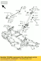 321600028HN, Kawasaki, frame-comp, g.gray ksv700-a1 kawasaki kfx 700 2004 2005 2006 2007 2008 2009 2011, Nouveau