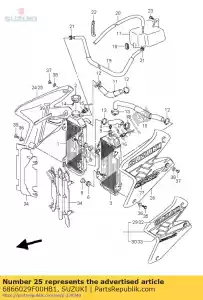 Suzuki 6866029F00HB1 tape set, radiat - Onderkant