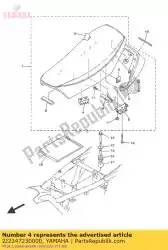 demper, stoel 1 van Yamaha, met onderdeel nummer 2J2247230000, bestel je hier online: