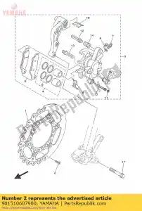 yamaha 901510607900 parafuso, escareado - Lado inferior