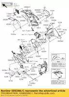 55028044740X, Kawasaki, carenado, aleta, rh, p.f.s.whi kawasaki zx6r ninja r zx 6r abs 600 , Nuevo