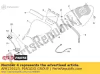 AP8129223, Piaggio Group, Cuscino del sedile aprilia  rs 125 1999 2000 2001 2002 2003 2004 2005, Nuovo