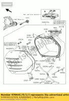 57003010232V, Kawasaki, Bag-assy,rh,body blk+cov kawasaki gtr  c 1400gtr abs 1400 , New