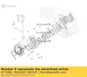 Piaggio Group 877288 inbusbout m6x25 - Onderkant