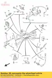 Aquí puede pedir cable, cable secundario de Yamaha , con el número de pieza B33825090000: