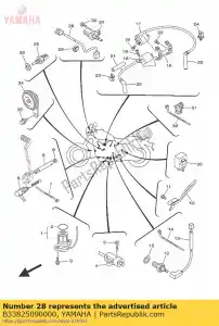 yamaha B33825090000 cable, cable secundario - Lado inferior