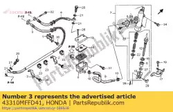 Qui puoi ordinare tubo comp. A, rr. Freno da Honda , con numero parte 43310MFFD41: