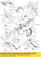 391560810, Kawasaki, almohadilla, 18x23, t5 klz1000acf kawasaki  klz 1000 2012 2013 2014 2015 2016 2017 2018 2019 2020 2021, Nuevo