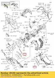 Qui puoi ordinare pad, 18x23, t5 klz1000acf da Kawasaki , con numero parte 391560810: