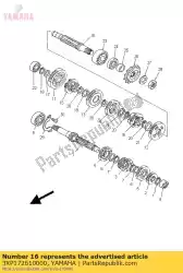 Aqui você pode pedir o engrenagem, 6ª roda em Yamaha , com o número da peça 3XP172610000: