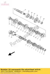 yamaha 3XP172610000 engrenagem, 6ª roda - Lado inferior