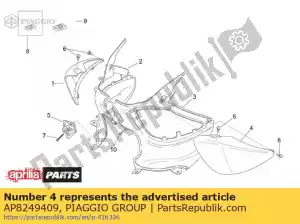 Piaggio Group AP8249409 ih underaddle. rojo - Lado inferior