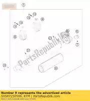 SXS07250506, KTM, abrazadera de carbono ktm sx sxs 250 2007 2008 2010, Nuevo