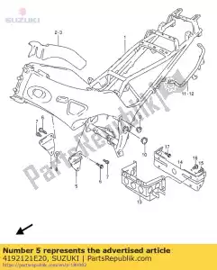 Suzuki 4192121E20 placa, ing mnt, l - Lado inferior