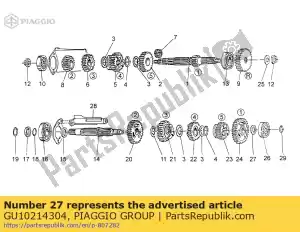 Piaggio Group GU10214304 arruela 2 mm - Lado inferior