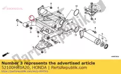 Aqui você pode pedir o swingarm assy., rr. Em Honda , com o número da peça 52100HR3A20: