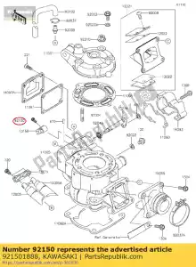 kawasaki 921501888 bolt,socket,4x8 kx250-k2 - Bottom side