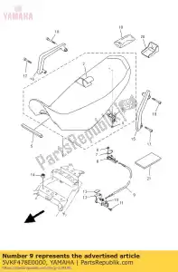 yamaha 5VKF478E0000 trava de assento de arame - Lado inferior