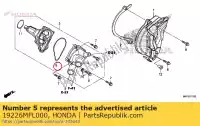 19226MFL000, Honda, junta, tapa de la bomba de agua honda  cbr 1000 2008 2009 2010 2011 2012 2013 2017 2018 2019, Nuevo