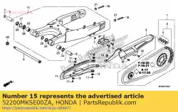 Here you can order the swingarm sub assy rear from Honda, with part number 52200MKSE00ZA: