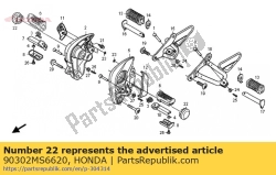 Honda 90302MS6620, Cappuccio, perno, OEM: Honda 90302MS6620