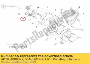 Piaggio Group AP3TCA000072 engrenagem de arranque deslizante - Lado inferior