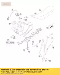 Ici, vous pouvez commander le réservoir de carburant cpl. 250 exc-f 8,5l auprès de KTM , avec le numéro de pièce 7700711316644: