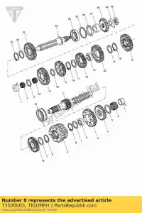 triumph T3500003 circlip, 32mm shaft - Bottom side