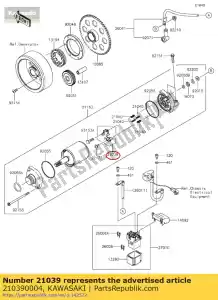 kawasaki 210390004 borstel, carbon kle650a7f - Onderkant