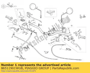Piaggio Group 86511901WGB handlebars - Bottom side