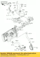 390620668, Kawasaki, tubo di raffreddamento, con pompa rad kle65 kawasaki kle 650 2015 2016, Nuovo