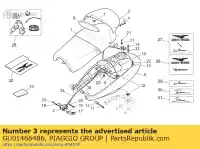 GU01466486, Piaggio Group, capa traseira assento do piloto cinza moto-guzzi v 1100 2001, Novo