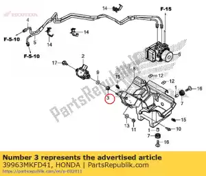 honda 39963MKFD41 rubber, sensormontage - Onderkant