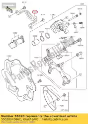 Qui puoi ordinare protezione, pinza posteriore, ebano kx250 da Kawasaki , con numero parte 5502004586C: