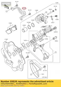 kawasaki 5502004586C protezione, pinza posteriore, ebano kx250 - Il fondo