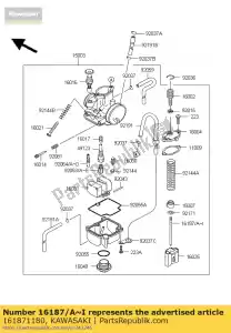 kawasaki 161871180 needle-jet,napg kx100-d1 - Bottom side