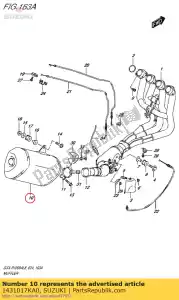 suzuki 1431017KA0 body comp,muffler - Bottom side