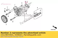 pakking, oliepomp van Honda, met onderdeel nummer 15119KYJ901, bestel je hier online: